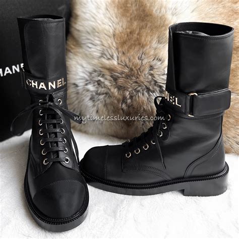 chanel over the knee boots price|chanel lace up combat boots.